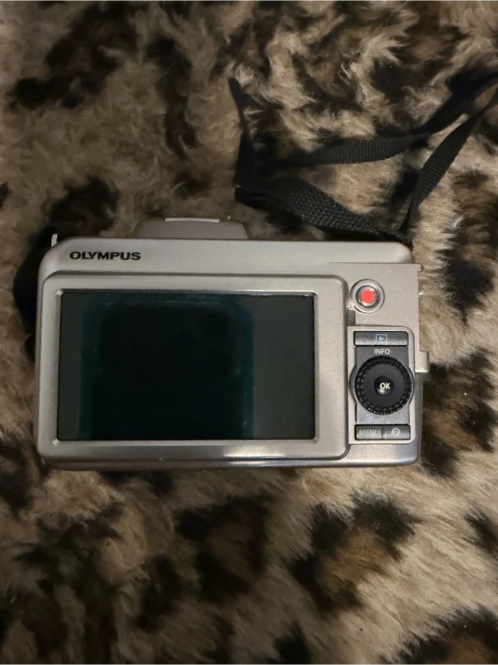 Olympus Black and Silver Digital Camera with Branded Lens Cap